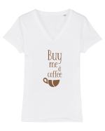 Buy Me a Coffee Tricou mânecă scurtă guler V Damă Evoker