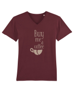 Buy Me a Coffee ! Tricou mânecă scurtă guler V Bărbat Presenter
