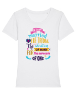 Sarcasm  în căsătorie Tricou mânecă scurtă guler larg fitted Damă Expresser