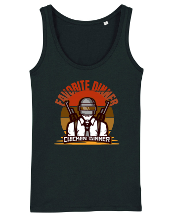 Tricou pentru Gameri PubG. Favorite Dinner Chicken Dinner  Black