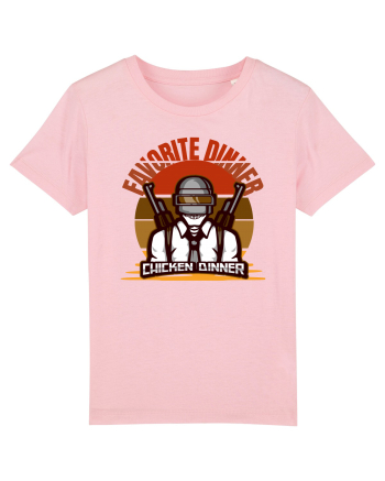 Tricou pentru Gameri PubG. Favorite Dinner Chicken Dinner  Cotton Pink