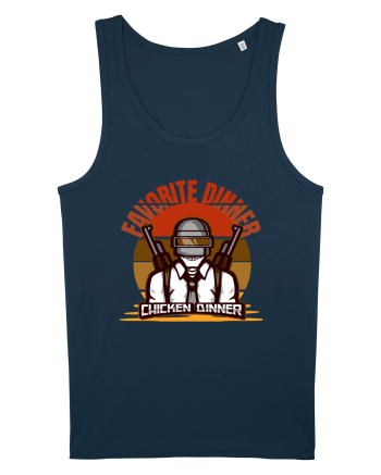 Tricou pentru Gameri PubG. Favorite Dinner Chicken Dinner  Navy