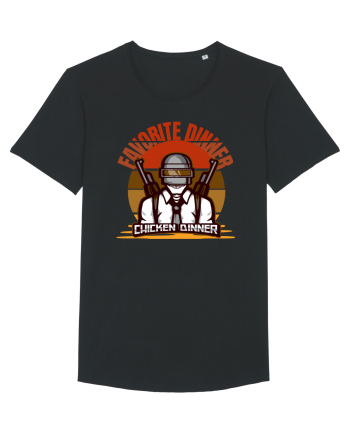 Tricou pentru Gameri PubG. Favorite Dinner Chicken Dinner  Black