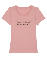CREATIVE PSYCHO Tricou mânecă scurtă guler larg fitted Damă Expresser