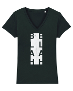 blah blah Tricou mânecă scurtă guler V Damă Evoker