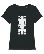 blah blah Tricou mânecă scurtă guler larg fitted Damă Expresser