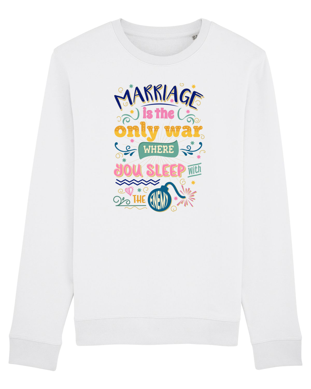 Bluză mânecă lungă Unisex Rise White