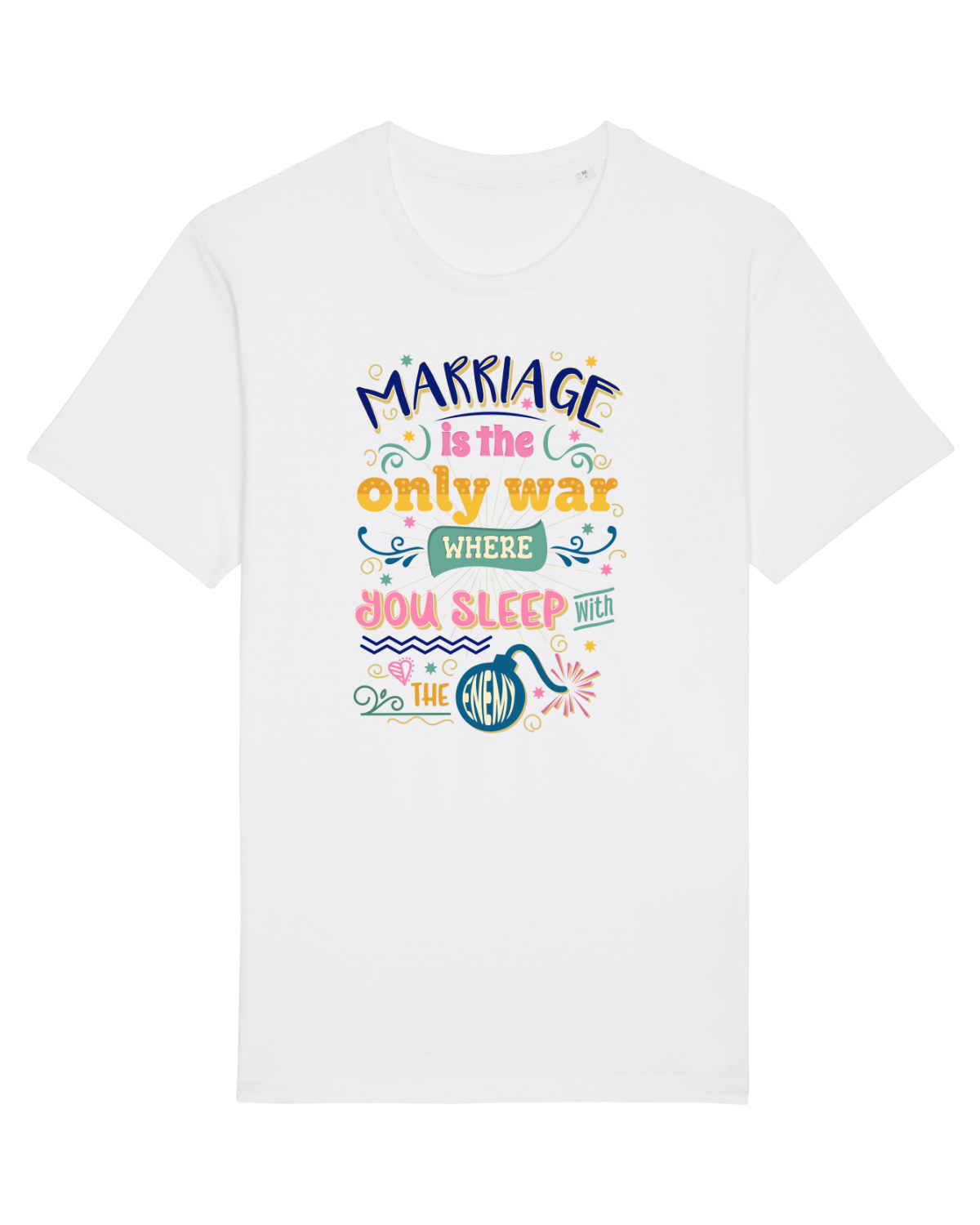 Tricou mânecă scurtă Unisex Rocker White