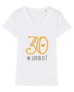 30 Ani Tricou mânecă scurtă guler V Damă Evoker