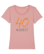 40 Ani Tricou mânecă scurtă guler larg fitted Damă Expresser