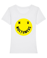 nu multumesc Tricou mânecă scurtă guler larg fitted Damă Expresser