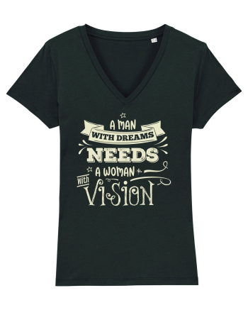 Tricou ambițios de cuplu Black