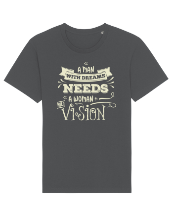 Tricou ambițios de cuplu Anthracite