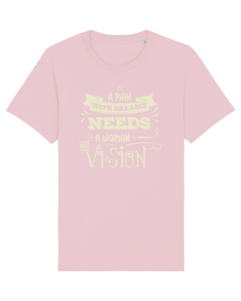 Tricou ambițios de cuplu Cotton Pink
