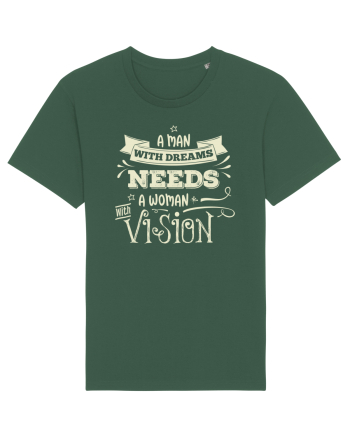 Tricou ambițios de cuplu Bottle Green