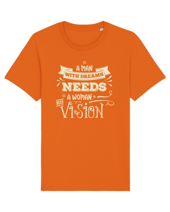 Tricou ambițios de cuplu Bright Orange