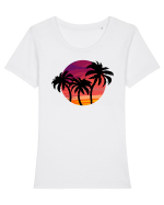 Palmieri Tricou mânecă scurtă guler larg fitted Damă Expresser
