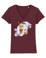 Frappe Tricou mânecă scurtă guler V Damă Evoker