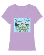 Summer Vibe 2020 Tricou mânecă scurtă guler larg fitted Damă Expresser