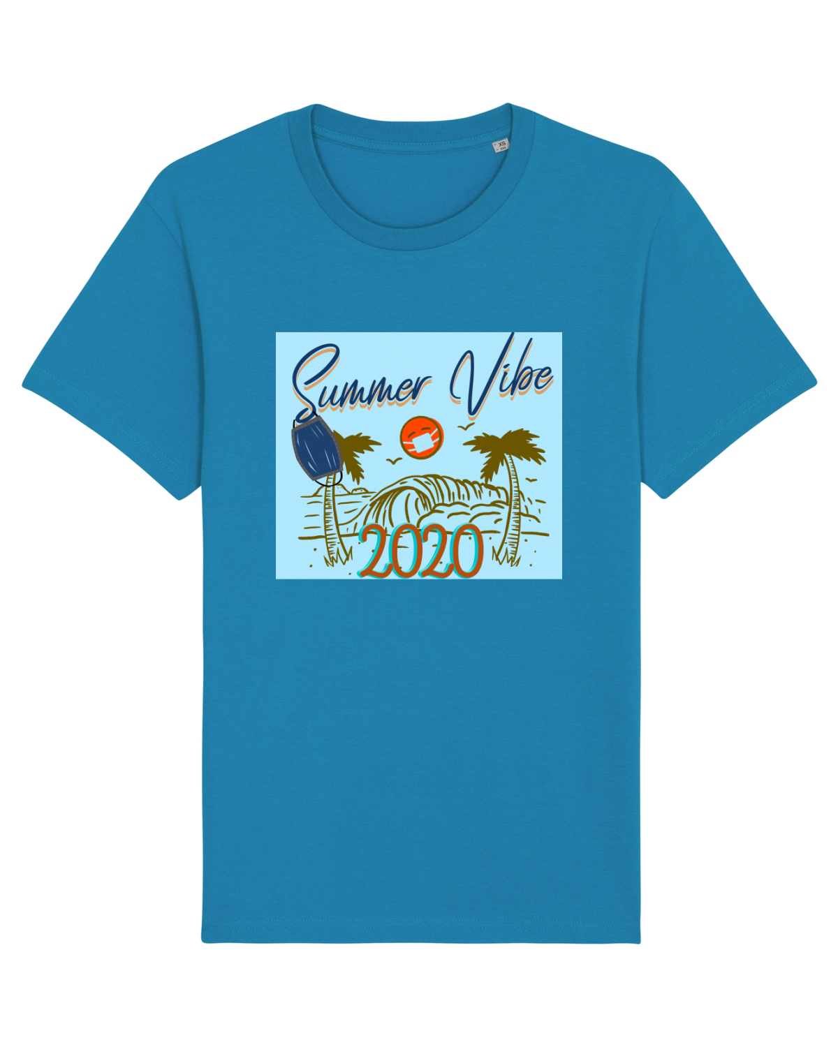 Tricou mânecă scurtă Unisex Rocker Azur