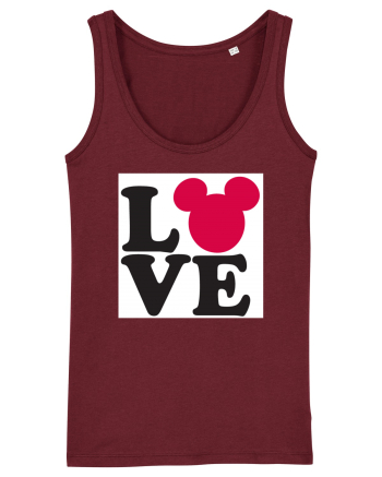 Tricou Mickey Mouse Love Burgundy