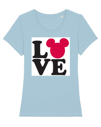 Tricou Mickey Mouse Love Sky Blue