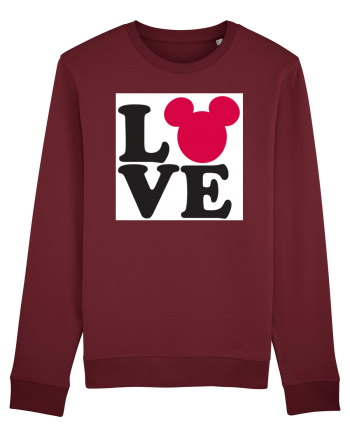 Tricou Mickey Mouse Love Burgundy