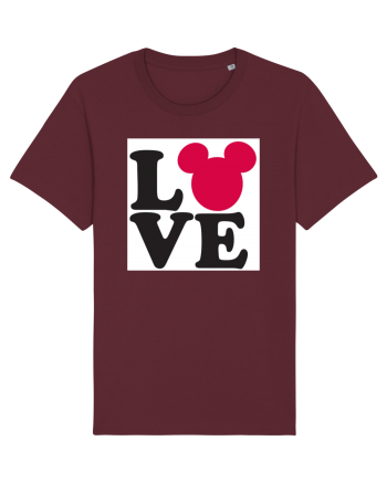 Tricou Mickey Mouse Love Burgundy