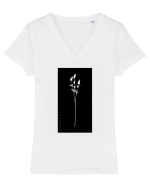 Lavanda Tricou mânecă scurtă guler V Damă Evoker
