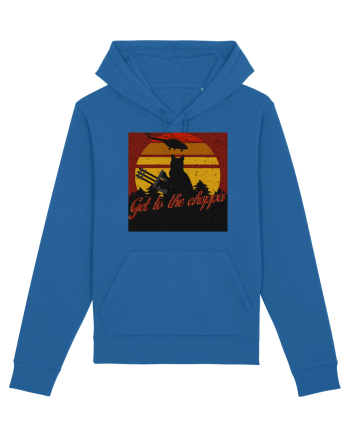 Get to the choppa Cat Royal Blue