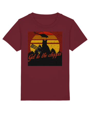Get to the choppa Cat Burgundy