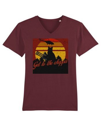 Get to the choppa Cat Burgundy