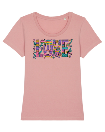 love peace hippie style Canyon Pink