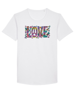 love peace hippie style Tricou mânecă scurtă guler larg Bărbat Skater