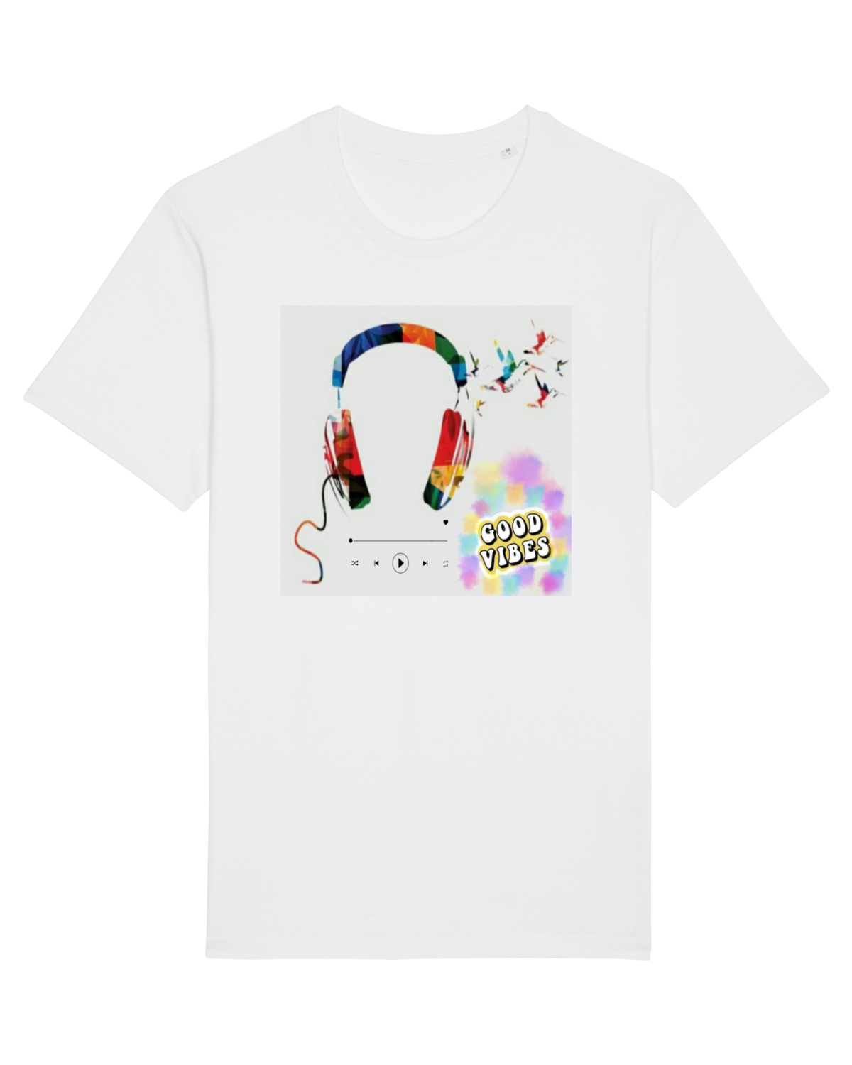 Tricou mânecă scurtă Unisex Rocker White