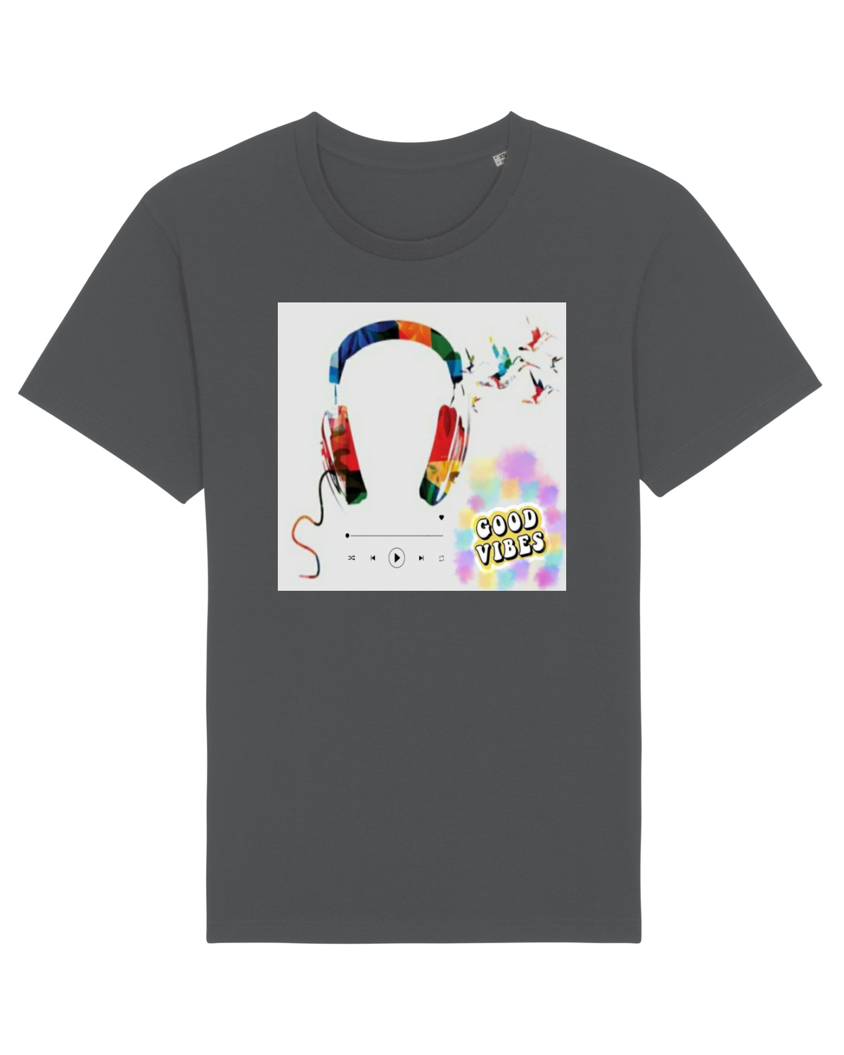 Tricou mânecă scurtă Unisex Rocker Anthracite