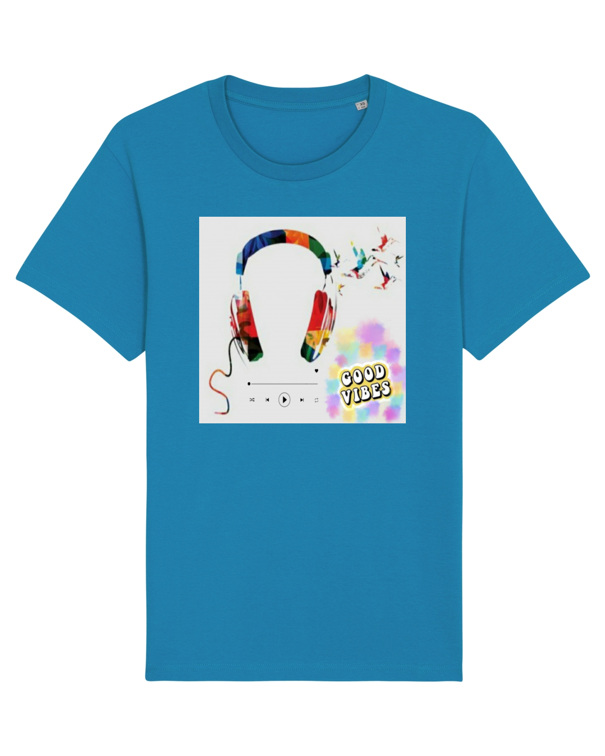 Tricou mânecă scurtă Unisex Rocker Azur