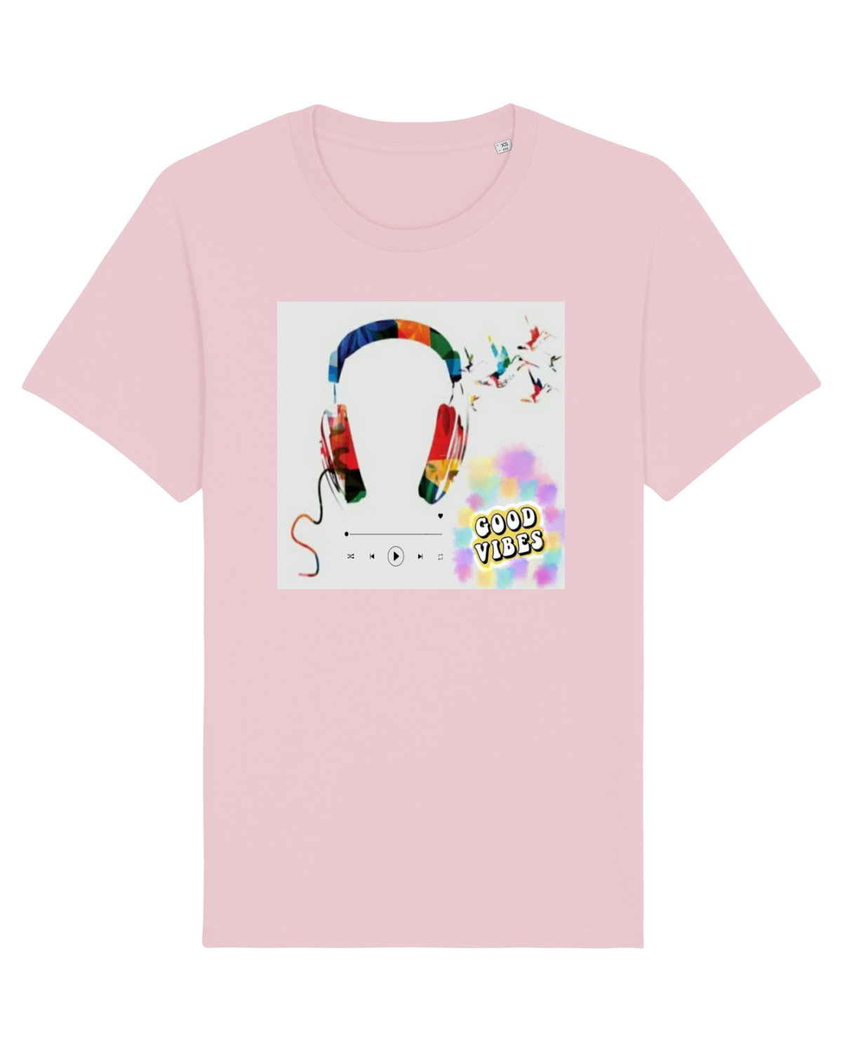 Tricou mânecă scurtă Unisex Rocker Cotton Pink