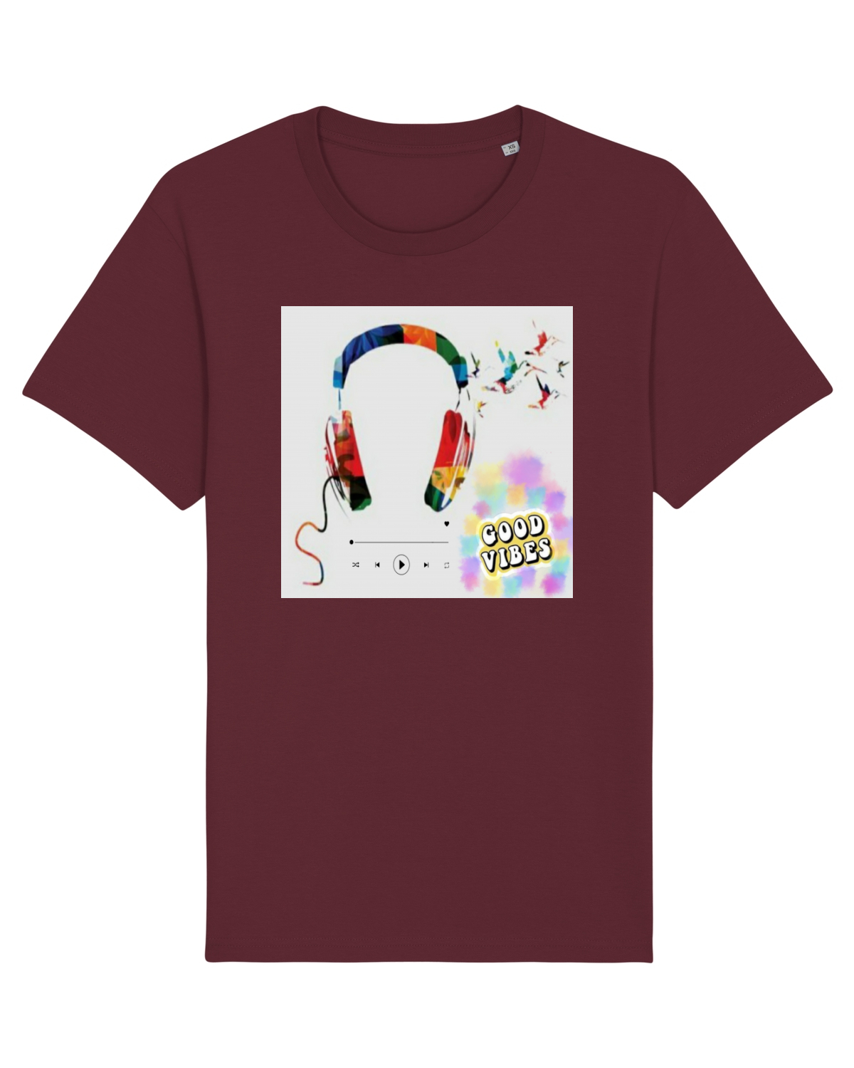 Tricou mânecă scurtă Unisex Rocker Burgundy