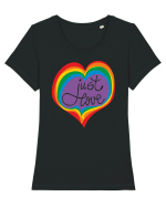 justLove Tricou mânecă scurtă guler larg fitted Damă Expresser