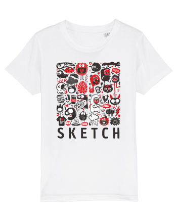 animals sketch design monsters White