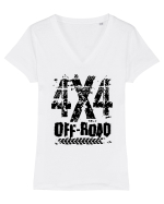 4x4 offroad adventure Tricou mânecă scurtă guler V Damă Evoker