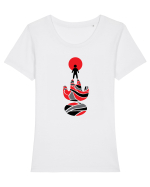 După Soare Tricou mânecă scurtă guler larg fitted Damă Expresser