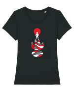 După Soare Tricou mânecă scurtă guler larg fitted Damă Expresser