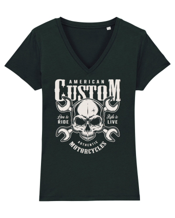 custom motorcycles biker Black