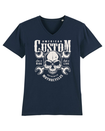 custom motorcycles biker French Navy