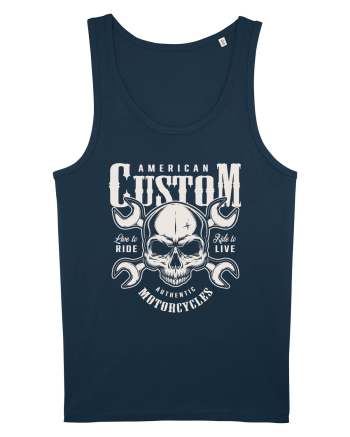 custom motorcycles biker Navy