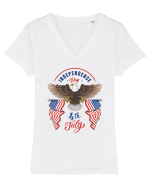 independence day 4 july Tricou mânecă scurtă guler V Damă Evoker