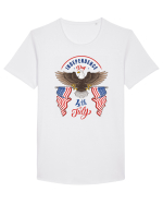 independence day 4 july Tricou mânecă scurtă guler larg Bărbat Skater