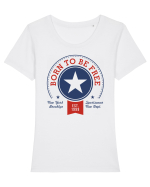 born free freedom Tricou mânecă scurtă guler larg fitted Damă Expresser